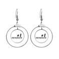 thumbnail image 1 of Número 1. Http temporada de graduacion Los pendientes cuelgan del aro de la joyería del círculo de la gota Unbranded M, 1 of 3