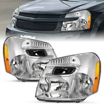 For 2005-2009 Chevy Equinox SUV Chrome Halogen Headlights Headlamp Sets 05-09
