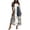 #0181-Khaki, variant on Women's Maxi Dresses V Neck Short Sleeve Dresses Boho Vacation Style Lightweight Breathable Vintage Floral Print Side Slit Loose Fit Dresses Gift