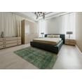 thumbnail image 5 of Ahgly Company Machine Washable Indoor Round Abstract Army Green Area Rugs, 4' Round, 5 of 7