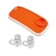 thumbnail image 2 of Bandeja para cochecito de bebé, bandeja para refrigerios, resistente al desgaste, fácil instalación, vaso para biberón. Naranja, 2 of 9