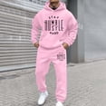thumbnail image 2 of CONZONE Mens Sweatsuit 2 Peice Set Casual Track Suit for Men Letter Graphic Y2K Long Sleeve Hoodies Sweatpants Cozy Fall Winter Athletic Jogging Outfits, 2 of 4