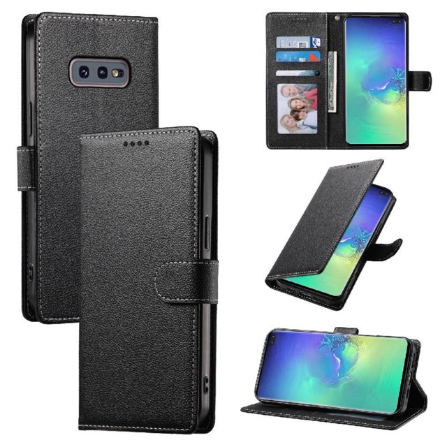 Case for FOXDOCK Samsung Galaxy S10E Wallet Case – Premium Leather, 3 Card Slots, Shockproof Protection
