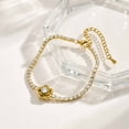 thumbnail image 2 of VNOX Gold Stainless Steel Rose Tennis Bracelet with Crystal Accents, Anniversary Gift for Women, 2 of 7