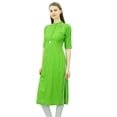 thumbnail image 2 of Phagun Kurti Col Mandarin pour Femmes Tunique Ethnique Indienne Kurta en Rayonne, 2 of 7