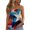 Blue, variant on 4th of July Tube Tops for Women Strapless Smocked Bandeau Tops Casual Pleated Flowy Tops Sleeveless Tank Tops