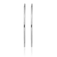 thumbnail image 3 of 14K Solid White Gold Tube Round Large Hoop Earrings, 3 of 10