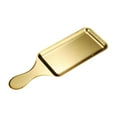 thumbnail image 2 of Platos rectangulares para servir, bandeja para servir alimentos, vajilla, bandeja para servir de acero inoxidable para aperitivos, pescado al , 33.1x11.5cm Dorado SM SunniMix Plato de postre, 2 of 8