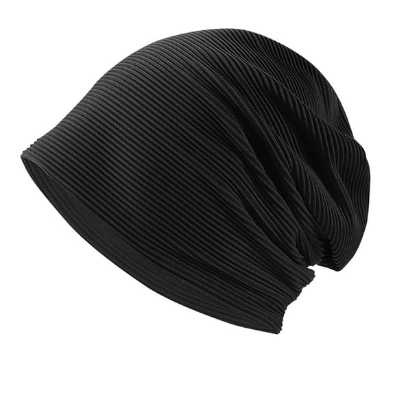 Achuyrbd Striped Ribbed Slouchy Beanie Hat, Unisex Soft Knit Oversized Baggy Casual Chemo Sleep Skull Cap