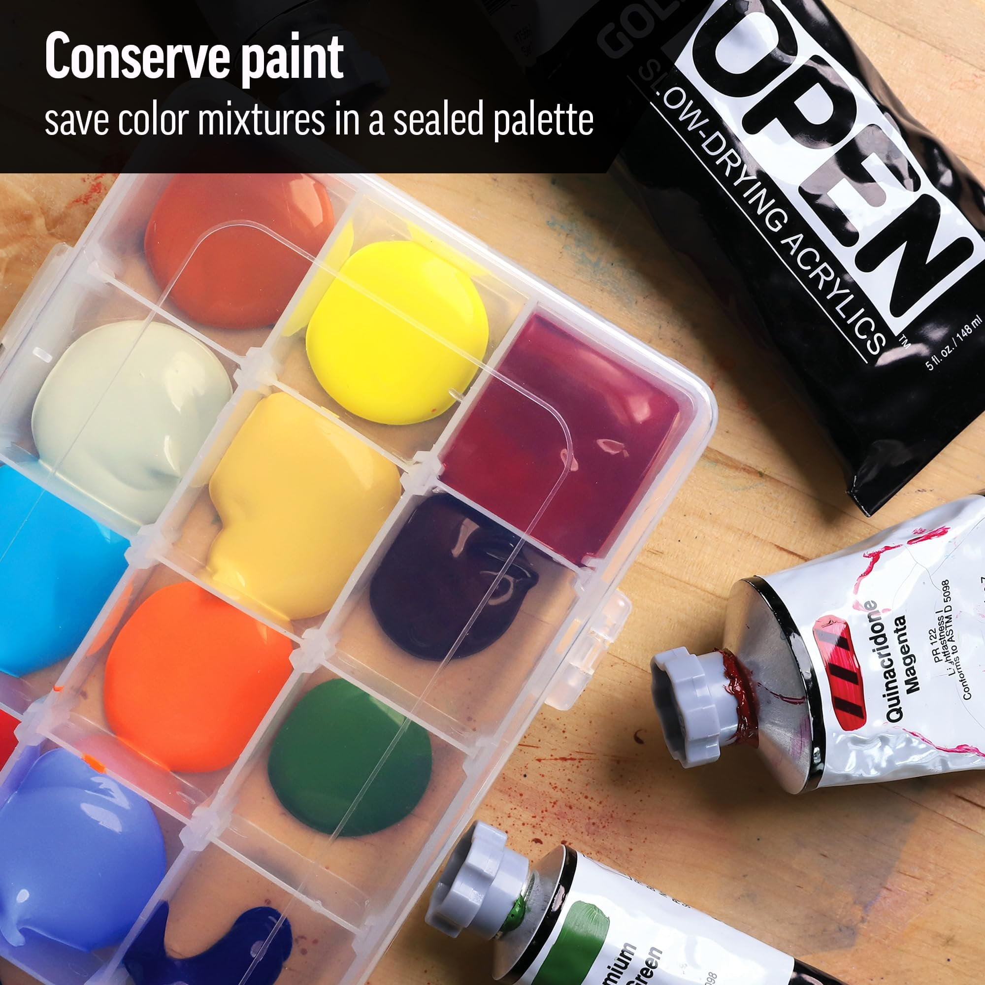 Golden Open Acrylics - Set of 6, Intro Colors with Thinner, 22 ml