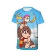 thumbnail image 5 of Donkey Kong Funny 3D Printed Graphic Tee, Lightweight T-Shirts for Boys Girls, Novelty Crew Neck Short Sleeve Tops for Kids, 5 of 8