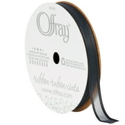 Offray Ribbon, Black 5/16 inch Sheer Ribbon, 9 feet