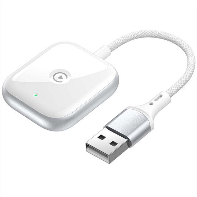 Adaptador Carplay Inalámbrico 2 en 1 Adaptador con Cable A Inalámbrico Caja AI para Automóvil Plug & Play Mini Adaptador Car Play