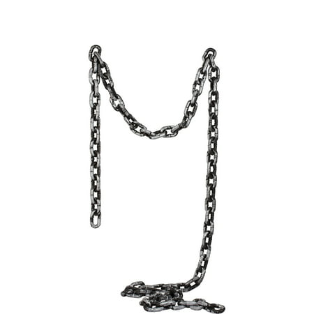 Amscan Metal Link Chain, Measures 12 Inches Long, Plastic Prop Can Be Adjusted to Fit, Adds a Haunted House Feel