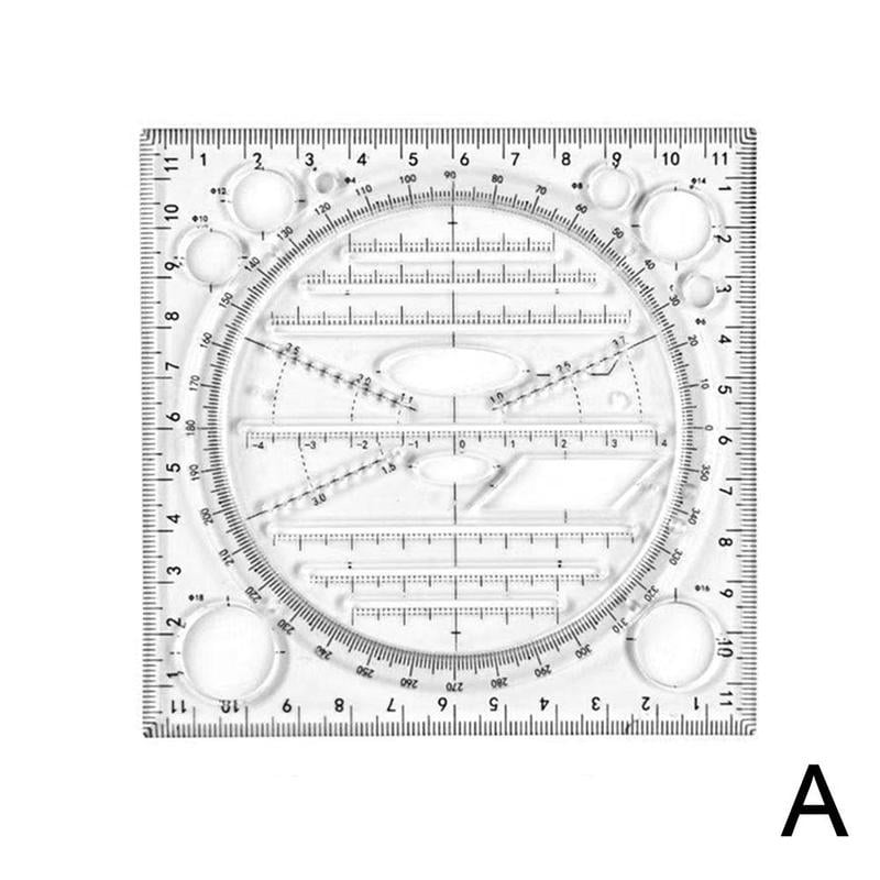 fvituve Ruler Drawing Ruler Rotatable Student Ruler Drawing