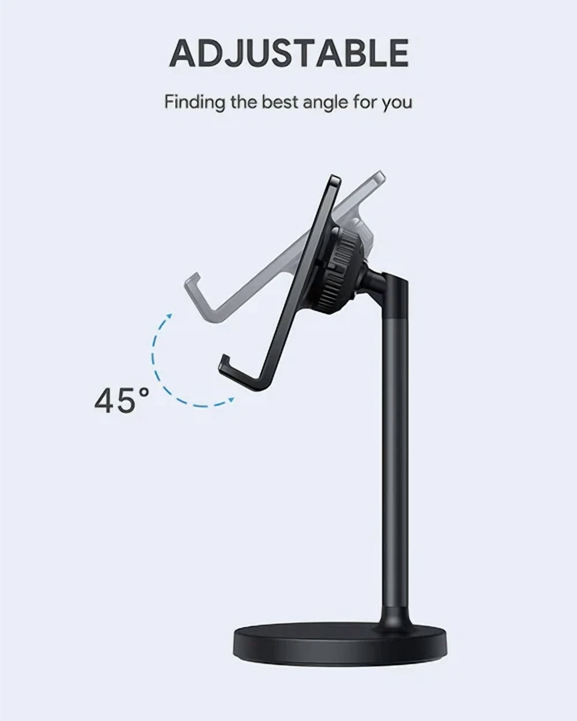 Cell Phone Stand Features Adjustable Angle Design Find Most Comfortable Viewing