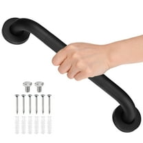 12 Inch Anti Slip Grab Bars for Bathtubs and Showers, Safety Handicap Shower Handle for Bathroom/Toilet [Black]