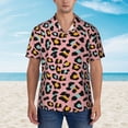 thumbnail image 4 of Haiem Leopard Printed Hawaiian Shirt for Men - Men’s Casual Beach Summer Shirts - Stretch Fabric with Modern Fit-XX-Large, 4 of 9