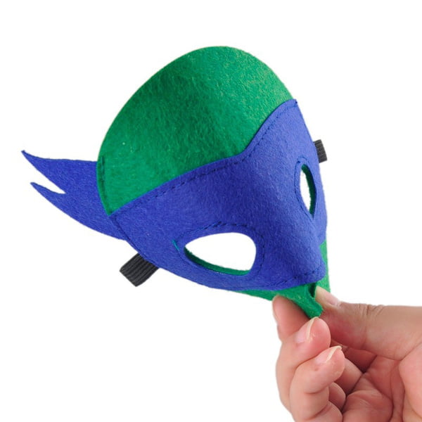 Sspent Superhero TMNT Cartoon Costume 4 Thermal Pransfer Satin Cape with Felt Mask 