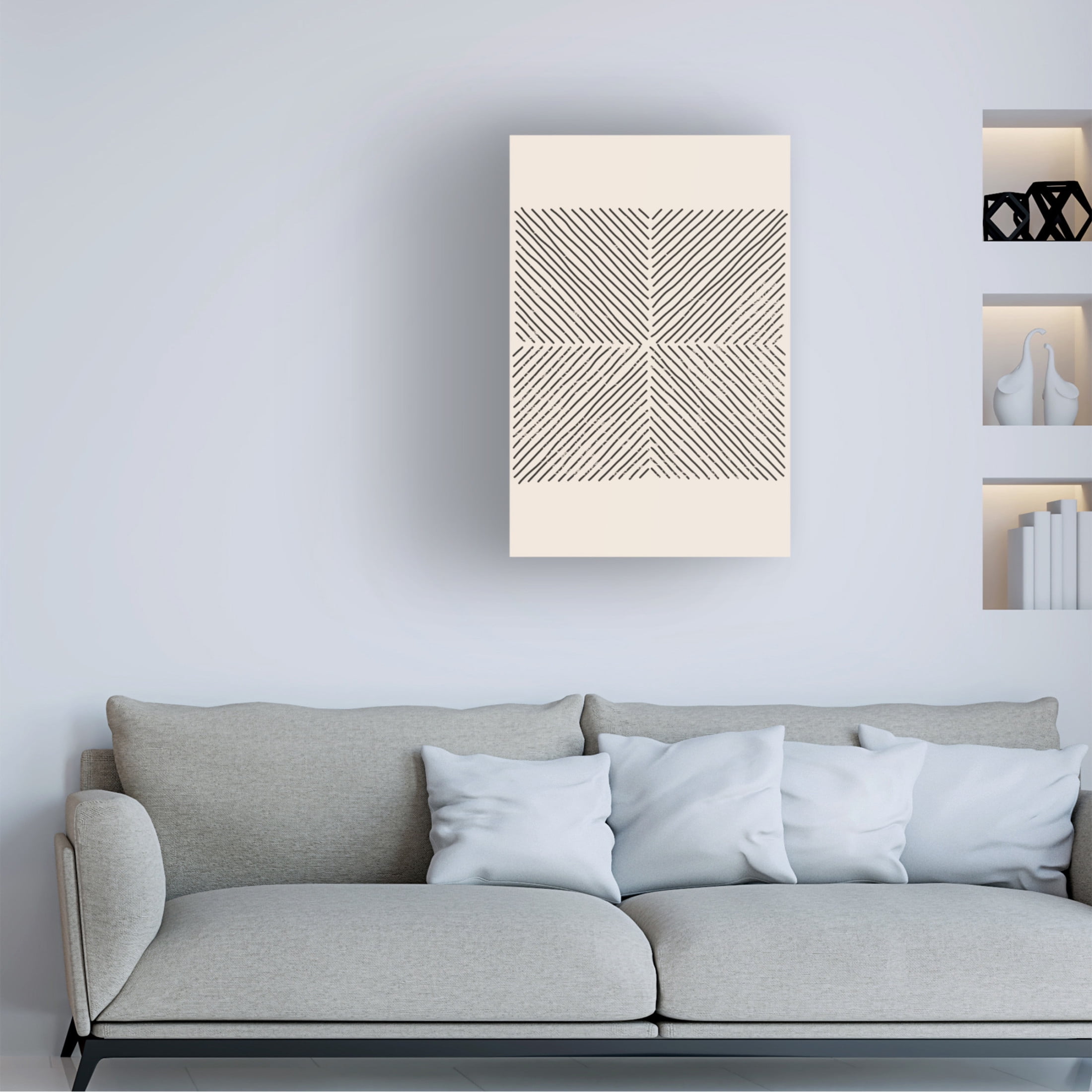 Trademark Fine Art jay stanley  Geometric Minimal Set 3 Canvas Wall Art