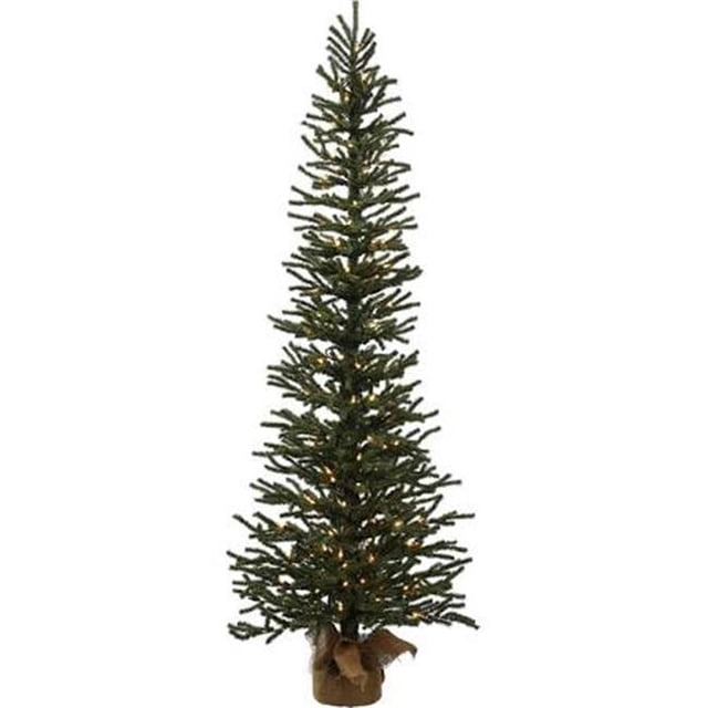 Vickerman X167521 Gold LED Burlap Base Christmas Tree with Warm White Lights - 2 ft.