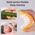 Hzsb CarrotShaped Cleaning Brush for Vegetables, Fruits, Flexible
