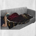 thumbnail image 6 of Theatre Soft Flannel Fleece Throw Blanket, Stage Arts Drapes Curtains Illustration Music Play Acting Print Print, Cozy Plush for Indoor and Outdoor Use, 70" x 90", Burgundy and Yellow, by Ambesonne, 6 of 6