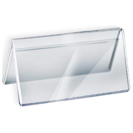 UPC: 0794504971439 | Azar Displays 192804 Two Sided Tent Style Clear Acrylic Sign Holder and Nameplate  Size: 6  W x 3  H on each side  10-Pack