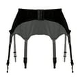 thumbnail image 7 of Breezora Women's Lace Garter Belt With 6 Adjustable Straps And Metal Clip Suspender For Thigh High Stockings In Elegant Design And Secure Hold XXXL Size Black, 7 of 7