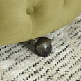 thumbnail image 6 of Swivel Barrel Velvet Chair  with Button Tufted Design, Upholstered Modern Accent Chairs with Movable Wheels and 3 Pillows for Living Room, khaki, 6 of 8
