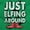Irish Green, variant on Funny Christmas Just Elfing Around Women's T Shirt Ladies Tee Brisco Brands S