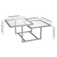 thumbnail image 5 of Evelyn&Zoe Amalie 43" Wide Square Coffee Table, Nickel, 5 of 8