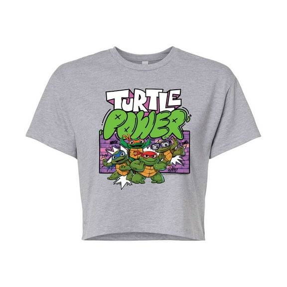 Teenage Mutant Ninja Turtles Mutant Mayhem  - Turtle Power  - Juniors Cropped  T-Shirt