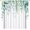 Eucalyptus-5, variant on 2 Pack Grey Botanical Valances for Windows, Weeping Eucalyptus Leaves Watercolor Kitchen Valance Light Filtering Rod Pocket Short Curtains for Kitchen Bathroom, 54"x18"