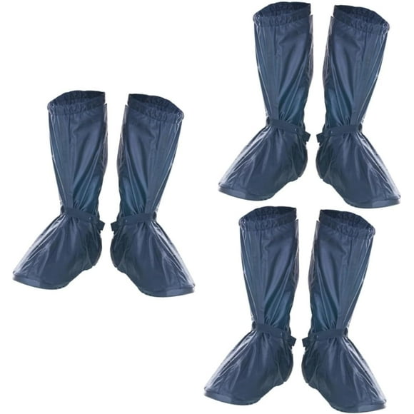 FYBTOF 4 Pcs Rainproof High Shoe Cover Tall Barrel Shoes Men and Women Oxford Cloth-4493