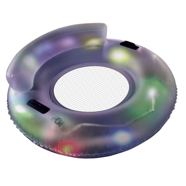 43.25 LED Lighted Inflatable Swimming Pool Floating Lounger - Walmart.com - Walmart.com
