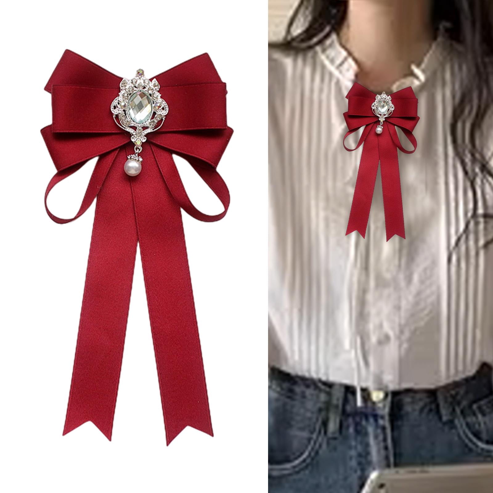 Lovacely Men & Women Ribbon Bow Tie Fashion Rhinestone