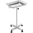 thumbnail image 1 of VEVOR Chariot de Laboratoire en Acier Inoxydable Mayo Plateau Support 18x14 Pouces Chariot Mayo Support Réglable Hauteur 32-51 Pouces Plateau Instrument avec Plateau Amovible et 4 Roues Omnidirectionnelles pour les Soins Personnels de l'Équipement à Domicile, 1 of 9