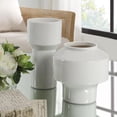 thumbnail image 2 of Uttermost Illumina Contemporary Ceramic Abstract Vases in White (Set of 2), 2 of 3
