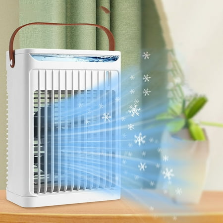 

YFKFYTG Clearance Sales Today Deals Prime Air Conditioner Large Spray Aircooler Screen Display Large Airvolume Desktop Cold Fan Portable Electric Fan with Colorful Lights