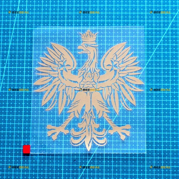 6" Gold Polish Eagle Coat of arms of Poland Polski Decal Sticker Car Vinyl
