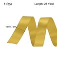 thumbnail image 2 of 5/8 Inch 25 Yard Satin Ribbon Grosgrain Thin Solid Silk Wedding Bouquet Ribbon for Gift Wrapping Gold Yellow, 2 of 6