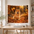 thumbnail image 5 of Pomeranian Sitting in Golden Autumn Leaves, Serene Rustic Style for Dog Lovers, Pet Wall Art, Housewarming Gift, Tapestry Wall Hanging for Bedroom and Living Room, 5 of 7