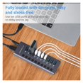 thumbnail image 3 of 10 Port USB 3.0 Hub Aluminum High Speed Splitter with Individual On/Off Switches for PC Laptop, 3 of 5