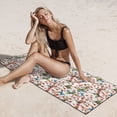 thumbnail image 6 of Uemuo Watercolor Floral With Butterflies Print Beach Towel for Women, Silver Fox Velvet Beach Towel, Quick-Dry Beach Towel,Pool Bath Beach Beach Towel Adult Blanket 27.5x55in, 6 of 6