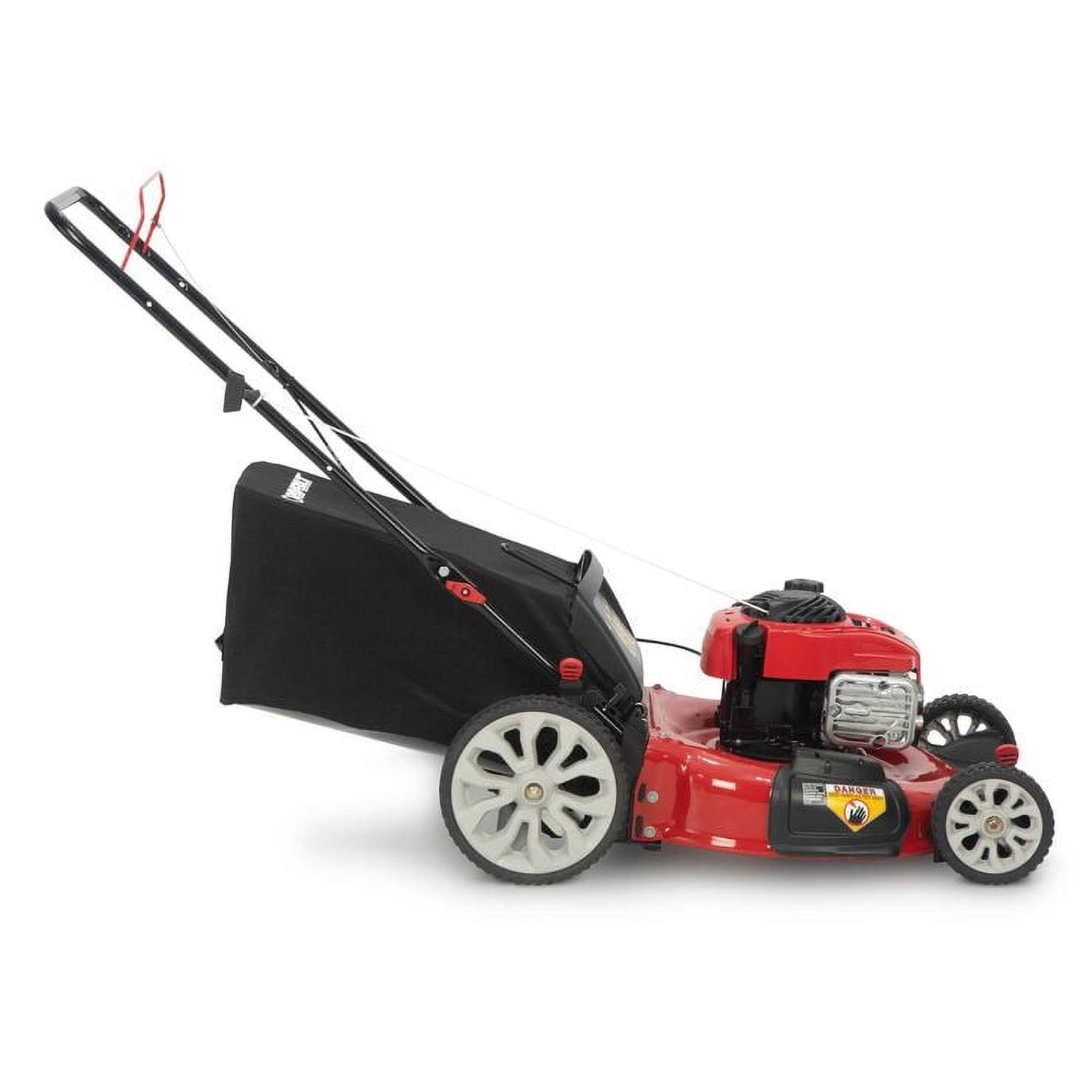 TROY BILT TB125B 21" 140cc Gas Powered Push Walk-Behind Mower, 11" Rear Wheels, Mulch Kit Included
