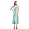thumbnail image 3 of Time and Tru Women's Tie Shoulder Midi Dress, Sizes XS-XXXL, 3 of 5