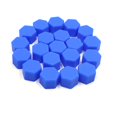thumbnail image 1 of 20Pcs 19mm Hex Tapa de Polvo Protector de Tonillos de Ruedas del Coche Silicona Color Azul, 1 of 1