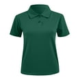 thumbnail image 4 of Green Tops for Women Clothing T Shirts for Women Women Short Sleeved Casual Stand Up Collar Buckle Top Casual Collar Loose Top Summer Tops for Women 2026 Womens Blouses, 4 of 4