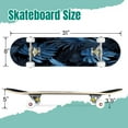 thumbnail image 2 of 31'' Complete Skateboard 7 Layer Canadian Maple Double Kick Deck Skateboards Exotic tropical vrctor hawaiian plants flowers indigo Skate Board for Beginner Adult Gifts, 2 of 5